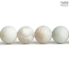10mm Matte White Crazy Lace Agate 15 inch 35 pieces
