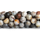 10mm Mexican Lace Agate Rounds 15 inch 37 beads - The Bead Traders