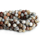 10mm Mexican Lace Agate Rounds 15 inch 37 beads - The Bead Traders