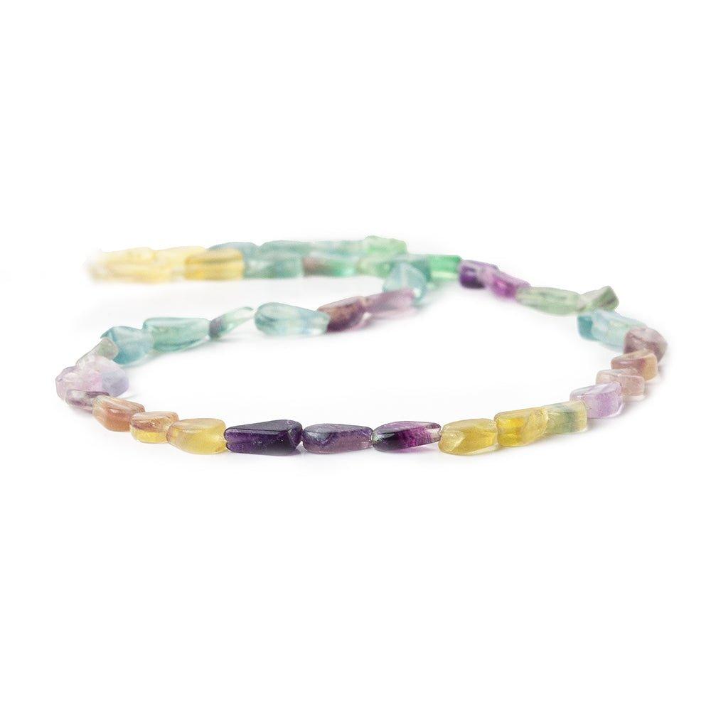 10mm Multi Fluorite Plain Pear Beads, 14 inch - The Bead Traders