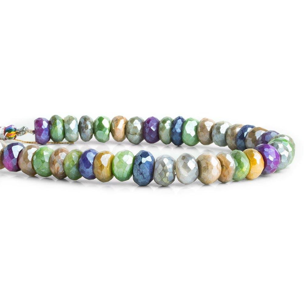10mm Multi Mystic Moonstone Faceted Rounds 8 inch 33 pieces - The Bead Traders