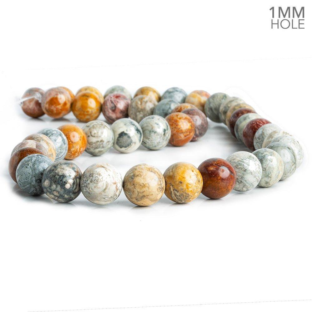 10mm Nazar Boncuk Jasper Plain Round Beads 15.5 inch 38 pieces - The Bead Traders