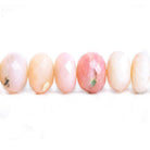 10mm Pink Peruvian Opal Faceted Rondelle Beads 14 inch 55 pieces - The Bead Traders