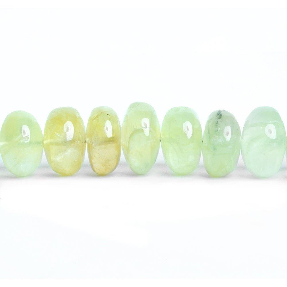 10mm Prehnite Plain Rondelle Beads 8 inch 36 pieces - The Bead Traders