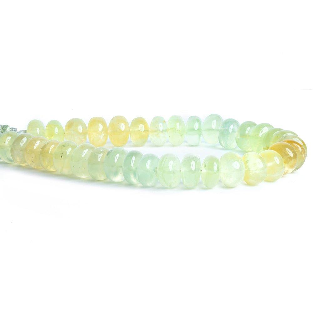 10mm Prehnite Plain Rondelle Beads 8 inch 36 pieces - The Bead Traders