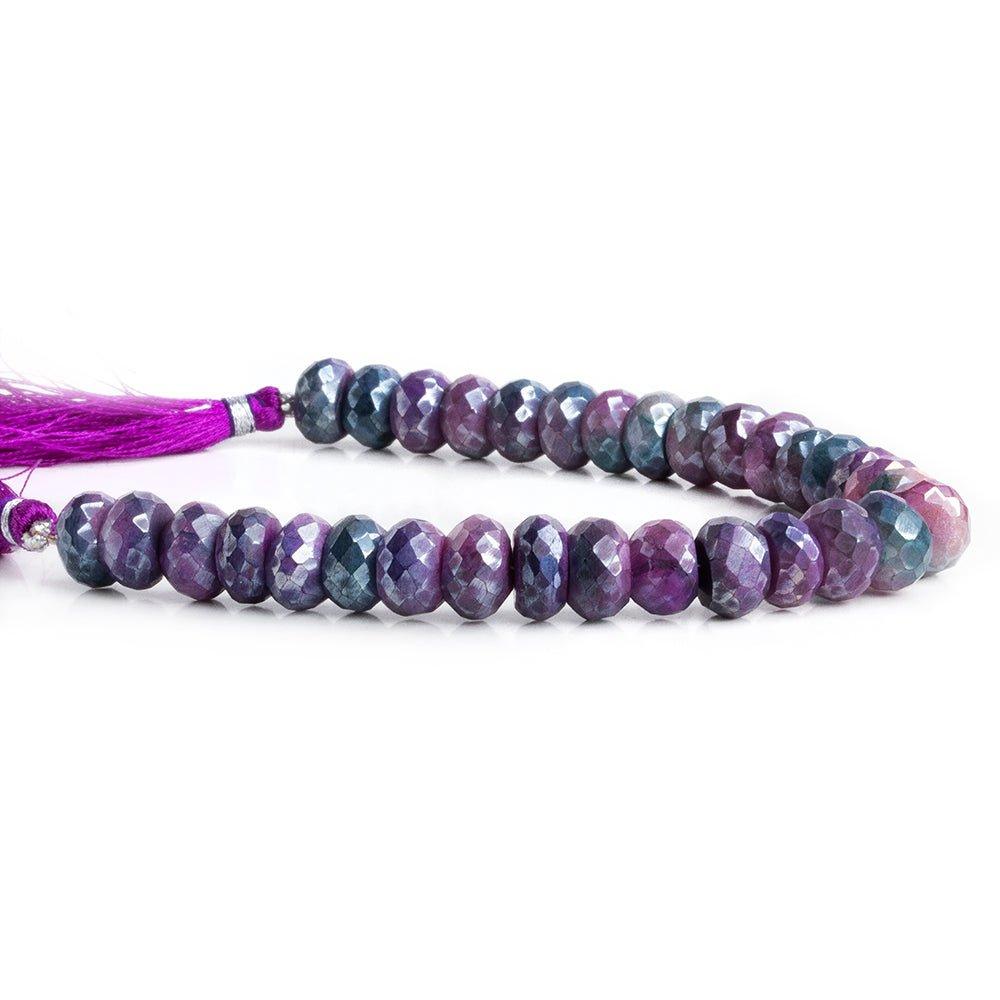 10mm Purple Mystic Moonstone Faceted Rondelle Beads 7.5 inch 30 pieces - The Bead Traders