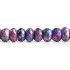 10mm Purple Mystic Moonstone Faceted Rondelle Beads 7.5 inch 30 pieces - The Bead Traders