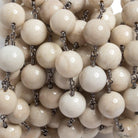 10mm River Stone plain round Black Gold plated Chain by the foot 19 pieces - The Bead Traders
