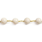 10mm River Stone plain round Gold plated Chain by the foot 19 pieces - The Bead Traders