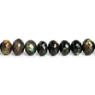 10mm Sapphire Faceted Rondelles 16 inch 54 beads - The Bead Traders