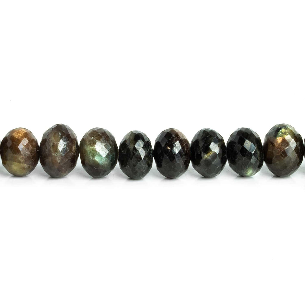 10mm Sapphire Faceted Rondelles 16 inch 54 beads - The Bead Traders