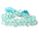 10mm Seafoam Blue Chalcedony faceted cushions 8 inch 40 pieces - The Bead Traders