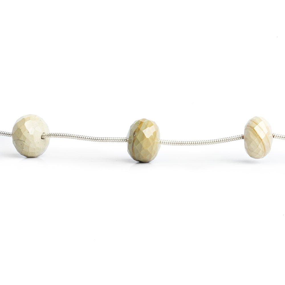 10mm Serpentine Faceted Rondelle Beads 6 inches 6 beads - The Bead Traders