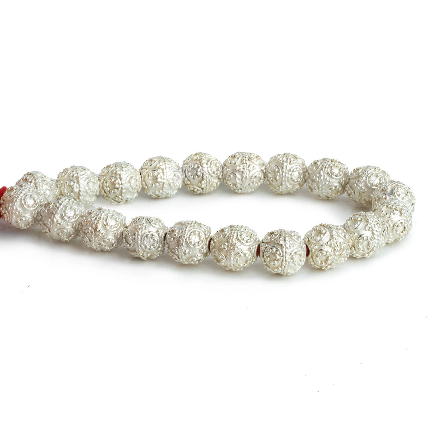 10mm Silver Plated Copper Ball Rounds 8 inch 20 beads - The Bead Traders