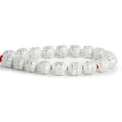 10mm Silver Plated Copper Decorated Rounds 8 inch 18 beads - The Bead Traders