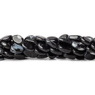10mm Snowflake Obsidian Plain Oval Beads, 14 inch - The Bead Traders
