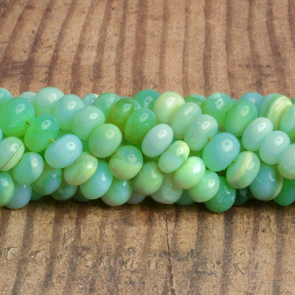 10mm Spring Green Opal Plain Rondelles – The Bead Traders