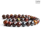 10mm Tiger Iron Plain Round Beads 15 inch 38 pieces - The Bead Traders