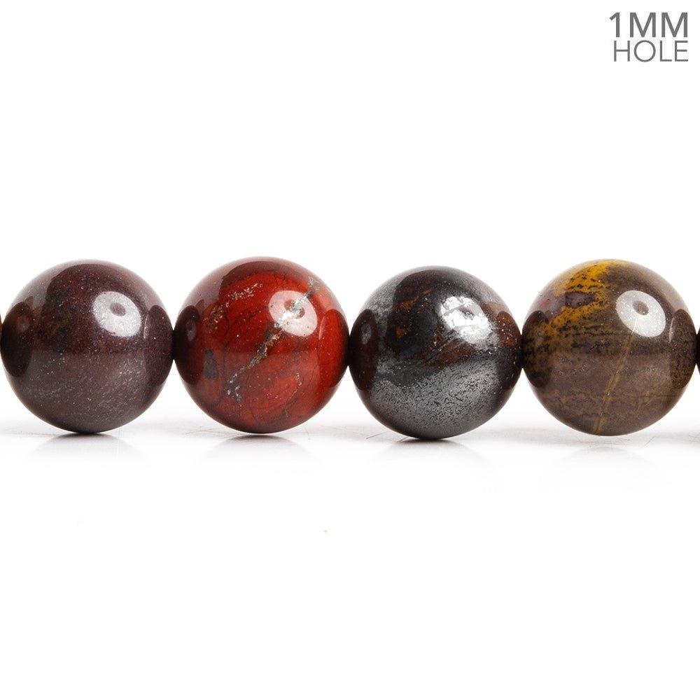 10mm Tiger Iron Plain Round Beads 15 inch 38 pieces - The Bead Traders
