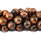 10mm Tiger Iron polished round Beads 15.5 inch 39 pieces - The Bead Traders
