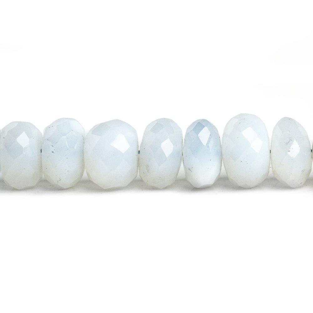 10mm Turkish Chalcedony Faceted Rondelle Beads 14 inch 56 pieces - The Bead Traders