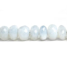 10mm Turkish Chalcedony Faceted Rondelle Beads 14 inch 56 pieces - The Bead Traders