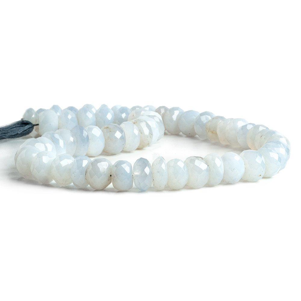 10mm Turkish Chalcedony Faceted Rondelle Beads 14 inch 56 pieces - The Bead Traders
