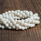 10mm White Jade Plain Rounds 15 inch 40 beads - The Bead Traders