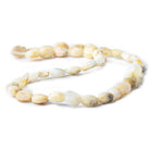10mm White Opal Faceted Oval Beads, 14 inch - The Bead Traders