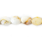 10mm White Opal Faceted Oval Beads, 14 inch - The Bead Traders