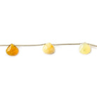 10mm Yellow Opal Faceted Heart Beads 5 inches 6 beads - The Bead Traders