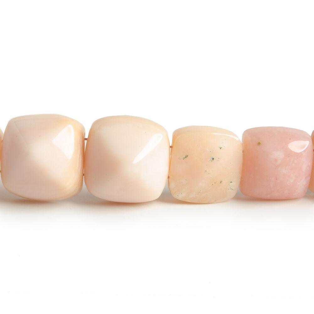 10x10-11x11mm Pink Peruvian Opal Square Cabochon Beads 8 inch 19 pieces - The Bead Traders