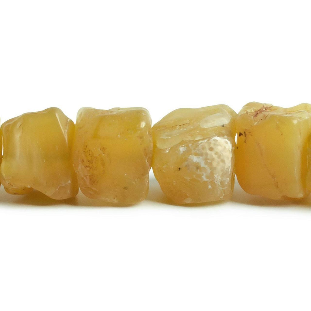 10x10-12x12mm Daffodil Yellow Agate Hammer Faceted Cube 8 inch 16 pieces - The Bead Traders