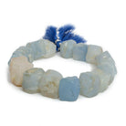 10x10-12x12mm Periwinkle Blue Agate Hammer Faceted Cube 8 inch 17 pieces - The Bead Traders