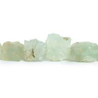 10x10-12x12mm Seaglass Aqua Agate Hammer Faceted Square 8 inch 16 pcs - The Bead Traders