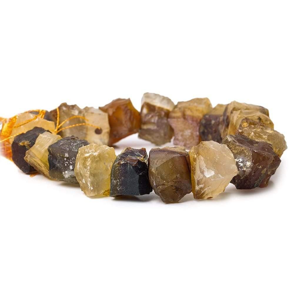 10x10-14x14mm Honey Agate Beads Hammer Faceted Cube, Variegated 8 inch 17 pcs - The Bead Traders