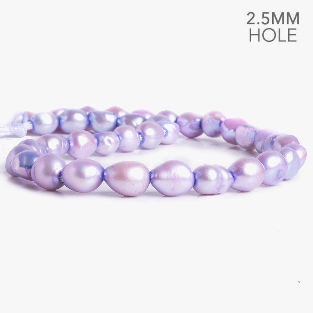 10x10.5mm-13x11mm Light Orchid Large Hole Baroque Freshwater Pearls 16 inch 37 pieces - The Bead Traders