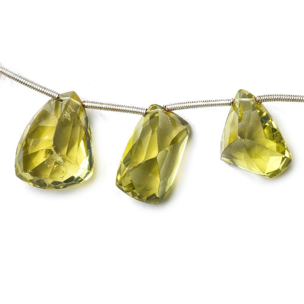 10x12x8-17x14x11mm Lemon Quartz pavilion facet Mix Shape Beads 8 inch 14 pcs - The Bead Traders