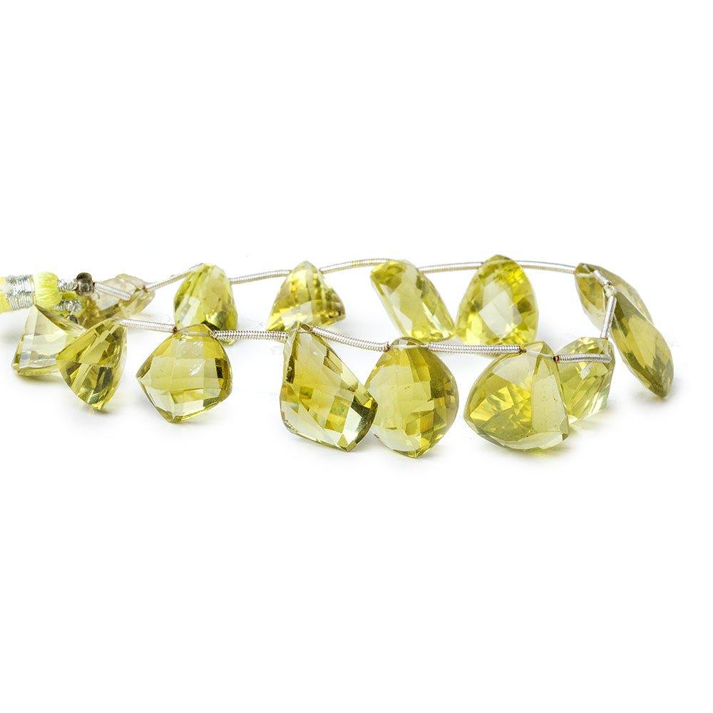 10x12x8-17x14x11mm Lemon Quartz pavilion facet Mix Shape Beads 8 inch 14 pcs - The Bead Traders