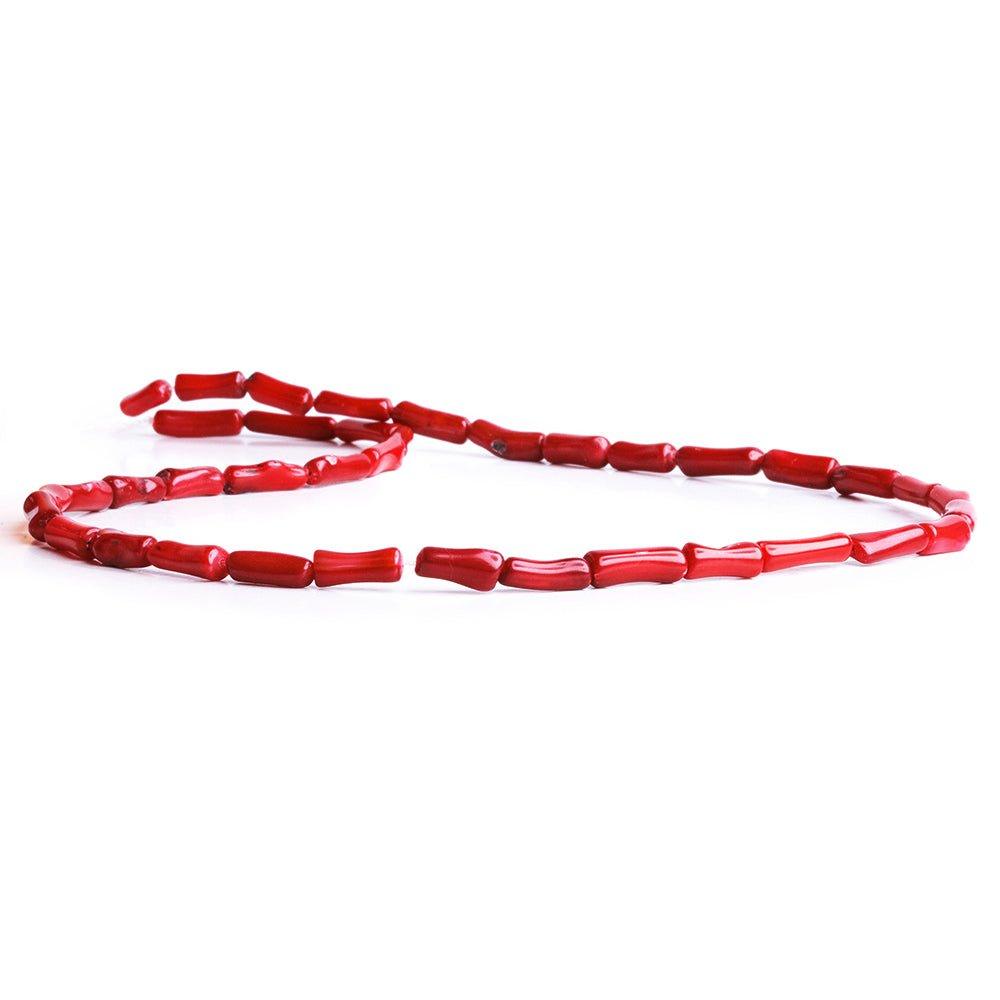 10x3mm Red Bamboo Coral Beads, 14 inch - The Bead Traders