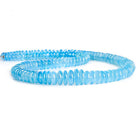 10x4mm-6x3mm Sea Blue Chalcedony Plain Rondelle Beads 16 inch 145 pieces - The Bead Traders