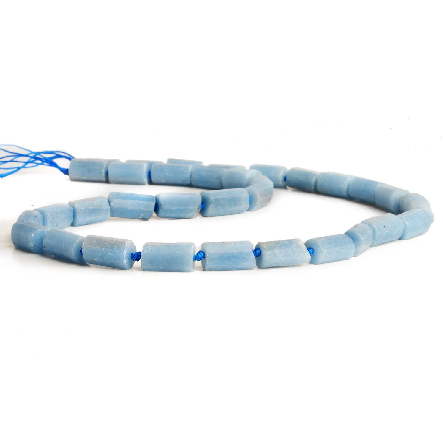 10x5mm Angelite Faceted Tubes 16 inch 34 beads - The Bead Traders