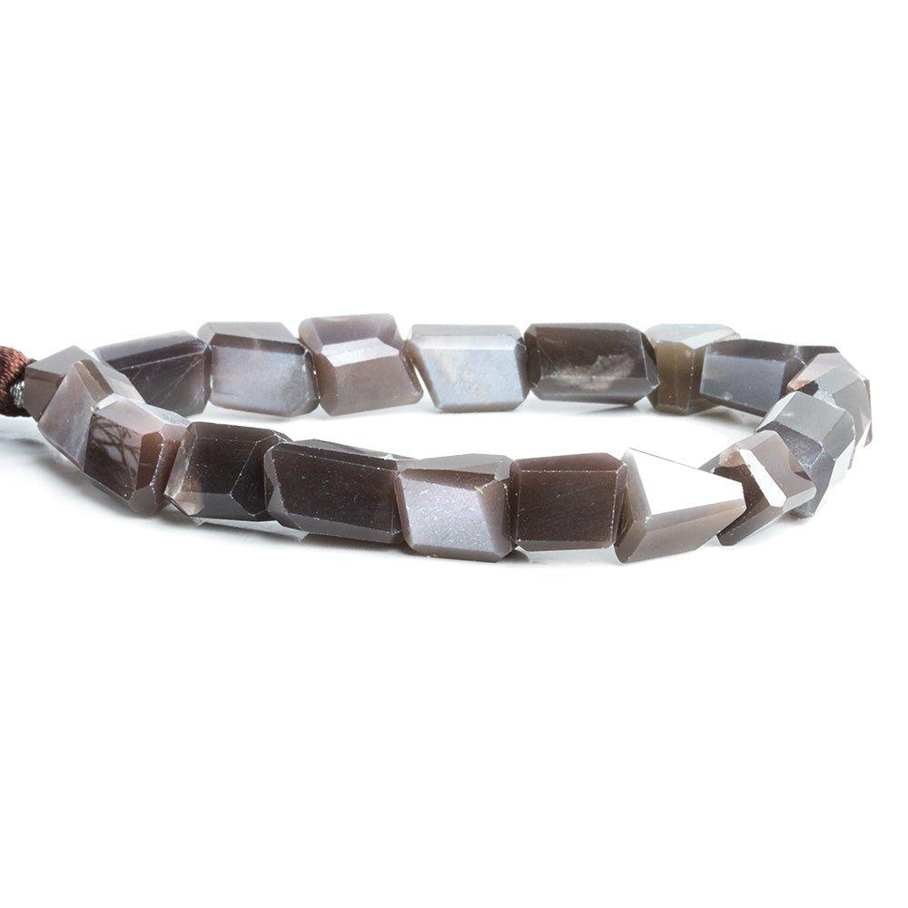 10x6.5mm-15x8mm Chocolate Moonstone Faceted Nugget Beads 8 inch 20 pieces - The Bead Traders