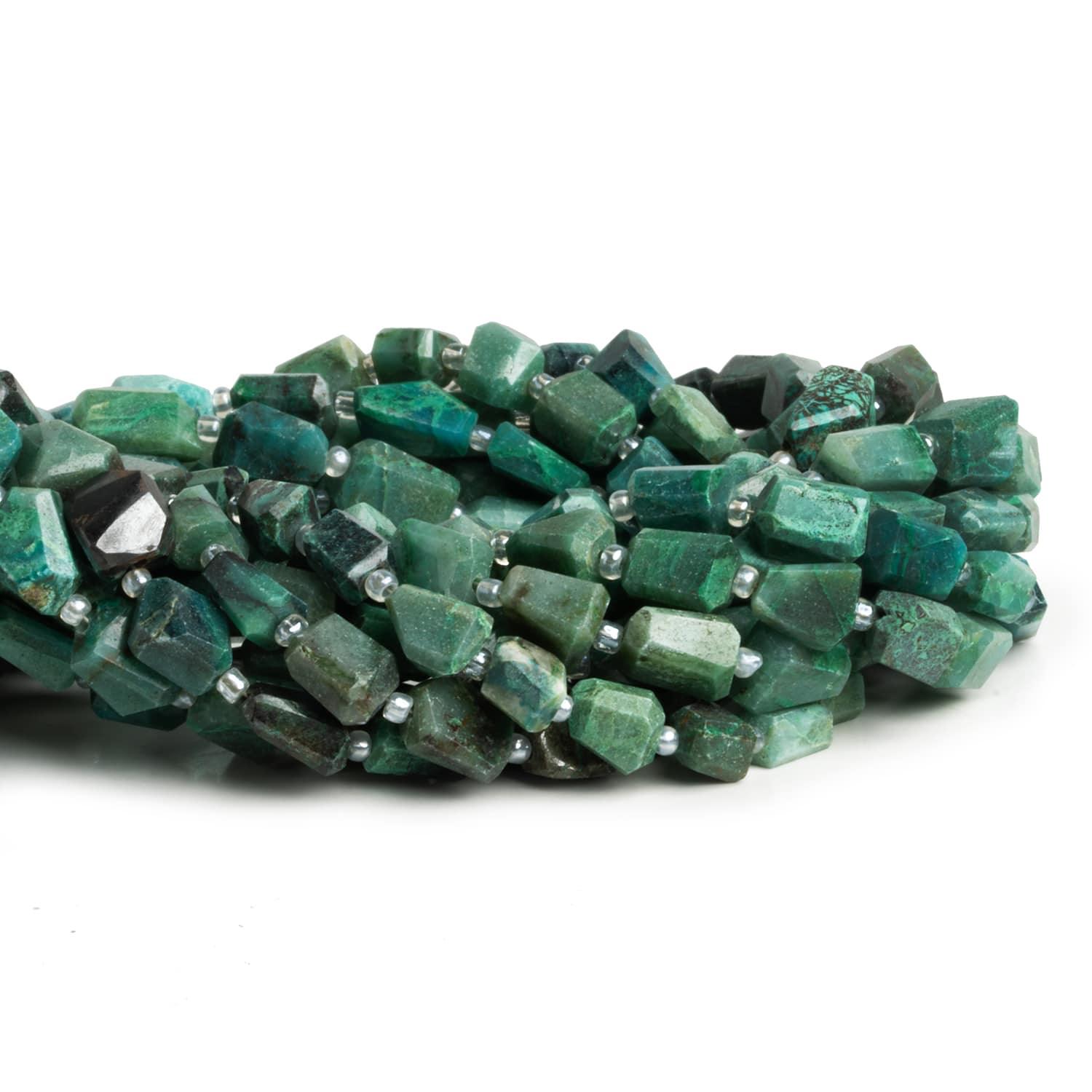 10x6mm Azurite Faceted Nuggets 14 inch 29 beads - The Bead Traders