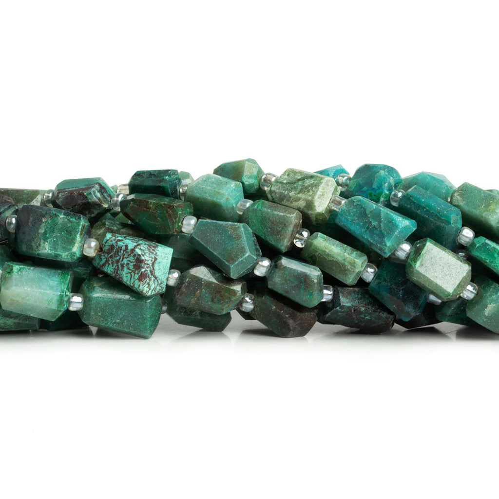 10x6mm Azurite Faceted Nuggets 14 inch 29 beads - The Bead Traders