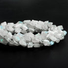10x6mm Rainbow Moonstone Faceted Nuggets 14 inch 35 beads - The Bead Traders