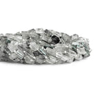 10x6mm Tourmalinated Quartz Faceted Nuggets 14 inch 30 beads - The Bead Traders