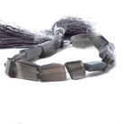 10x7-14x8mm Platinum Grey Moonstone faceted nuggets 8 inch 15 beads - The Bead Traders