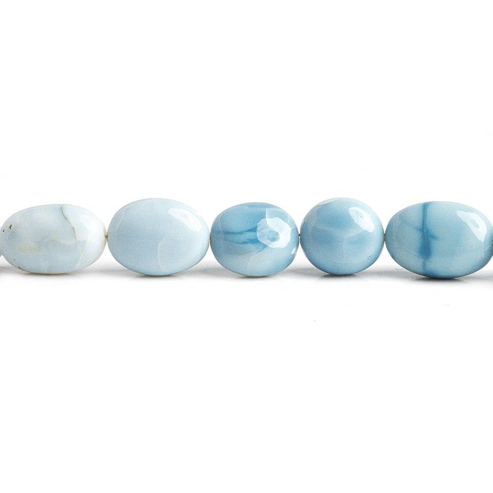 10x7mm-14x9mm Denim Blue Opal Plain Nugget Beads 18 inch 40 pieces - The Bead Traders