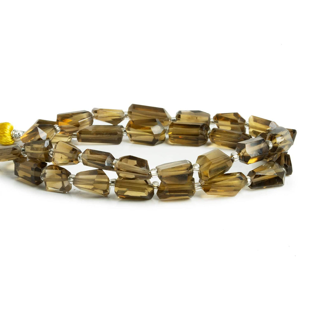 10x7mm Cognac Quartz Faceted Nuggets 14 inch 33 beads - The Bead Traders
